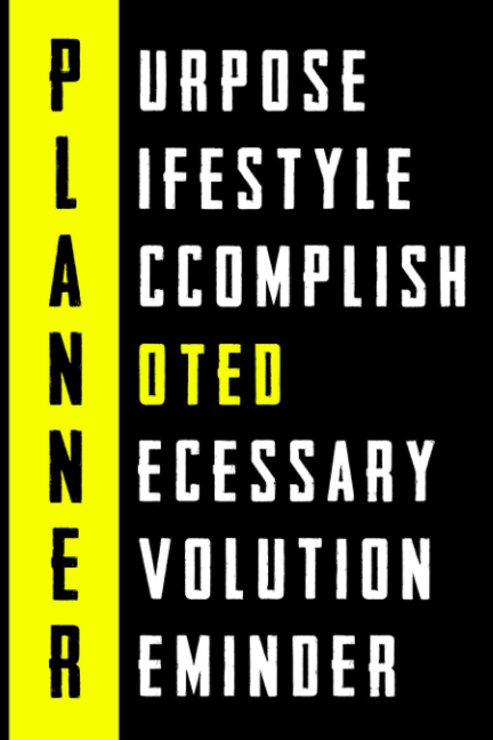 Planner: Black & Yellow Planner Keep On Track