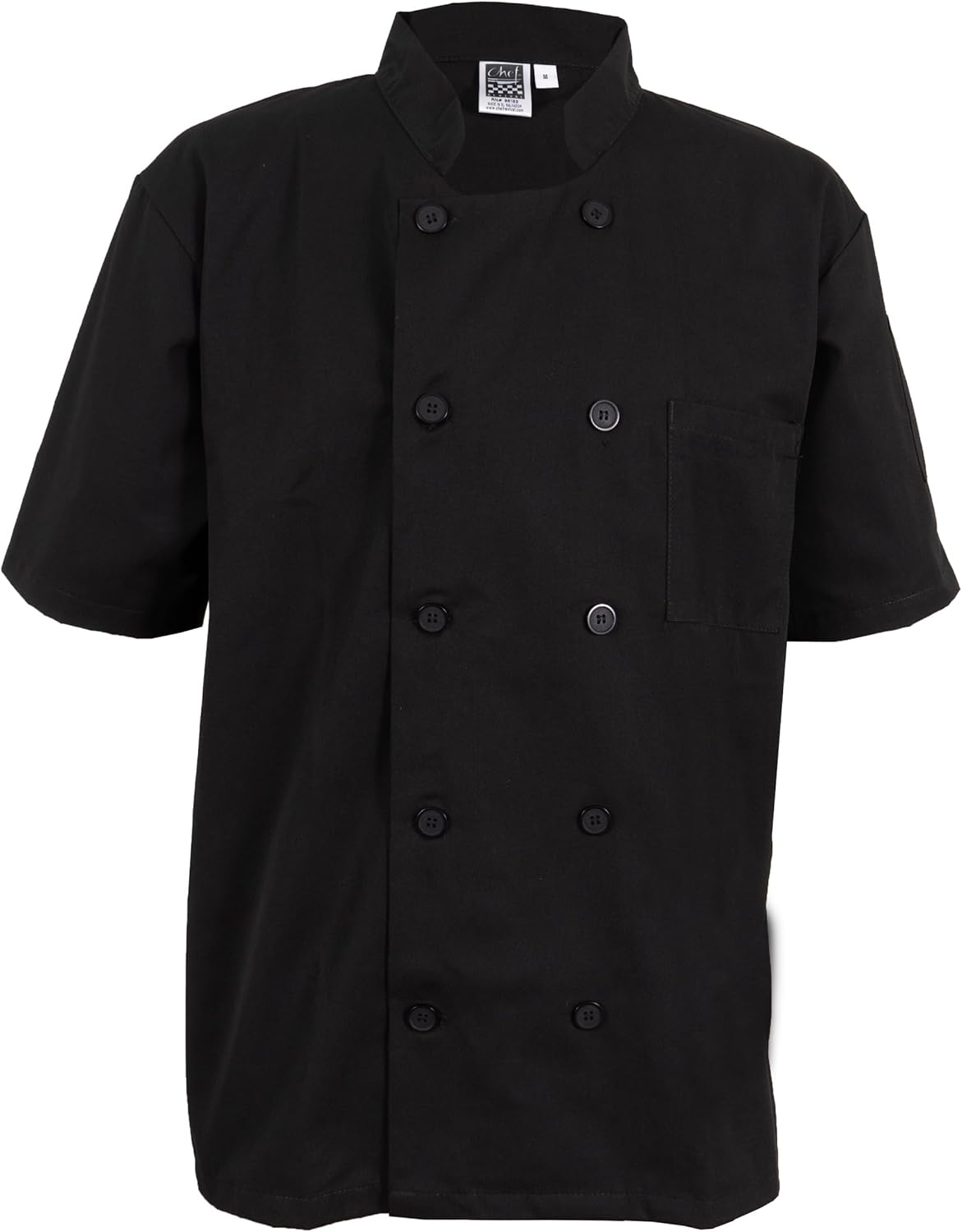 Chef's Jacket Short Sleeve Black