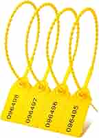 1000 Pcs Plastic Tamper Evident Seals With Numbers - 250mm Safety Zip Ties For Fire Extinguishers, Meters, Bags