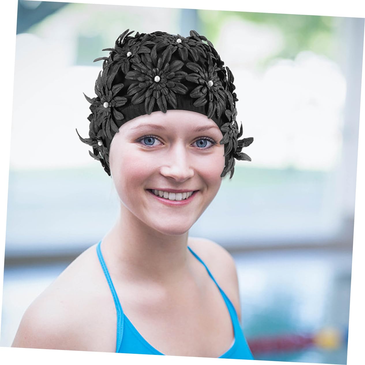 BESPORTBLE 2piezas Gorro De Natación Floral para Mujeres Diseño Elástico y Protección del Cabello para Piscina SPA y Baño