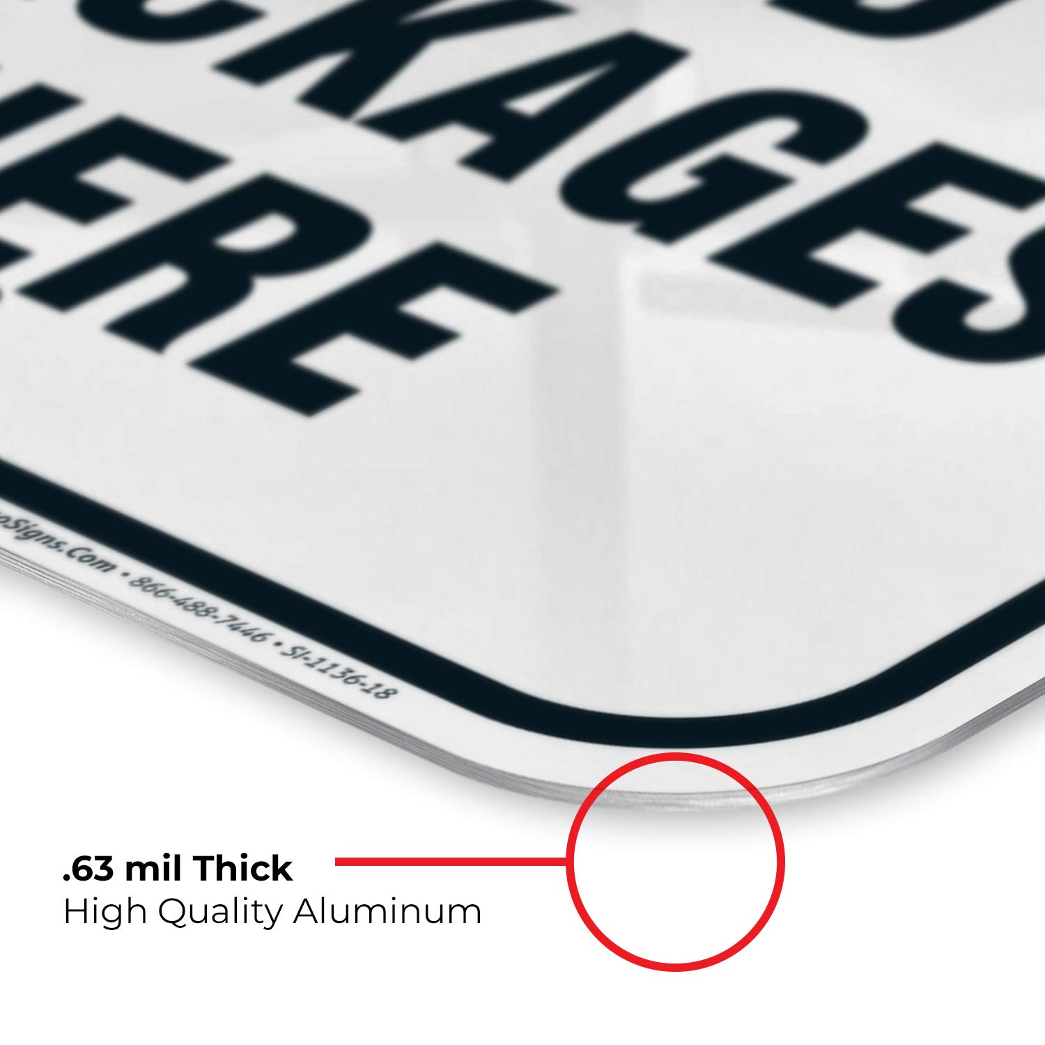 Please Leave Deliveries and Packages Here Sign, 12x18 Inches, Rust Free .063 Aluminum, Fade Resistant, Made in USA