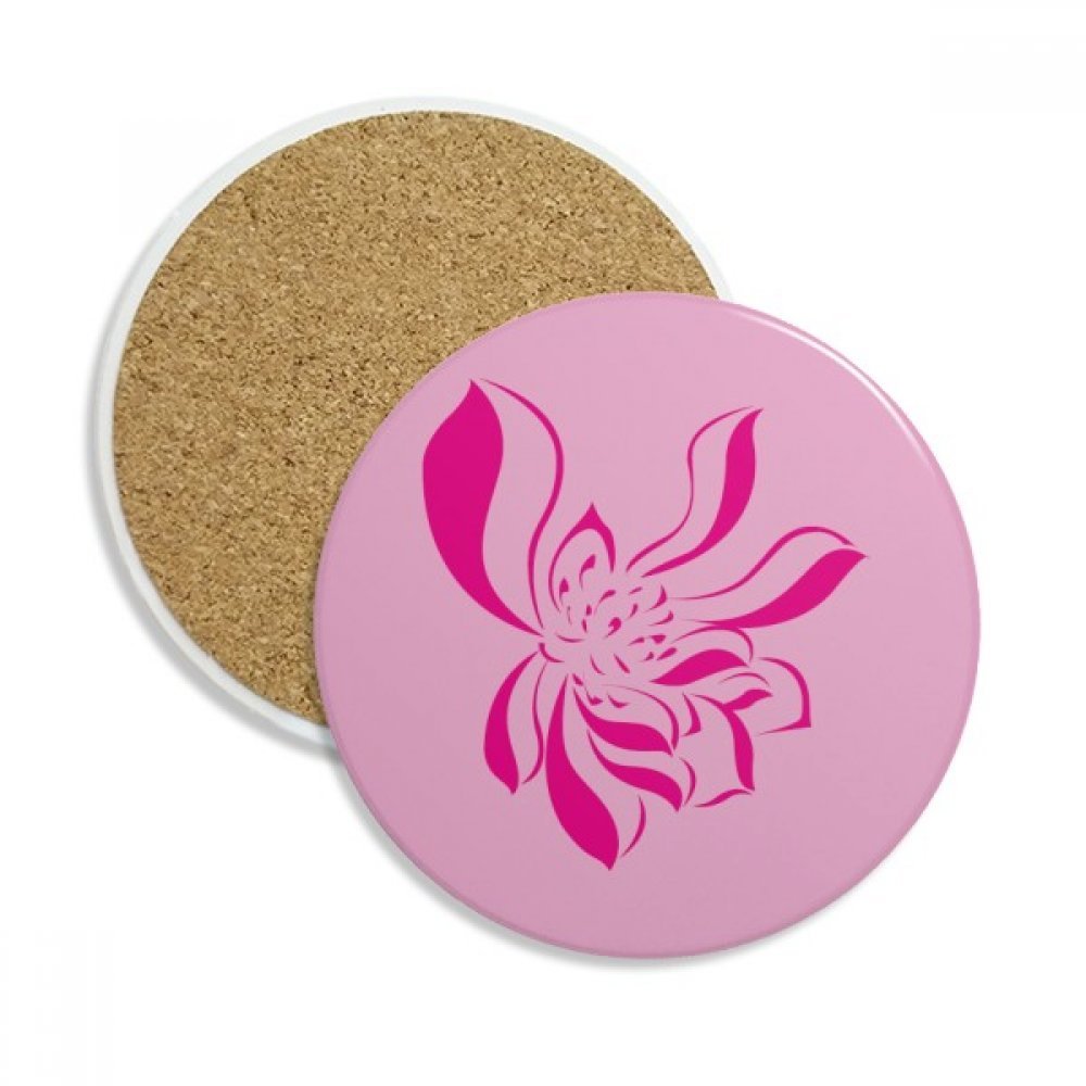 Céramique absorbante dessous de verre lotus floral 2pcs pour vos mugs et tasses de salon