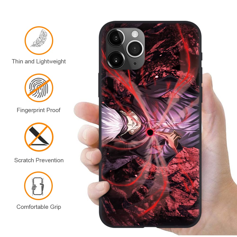 LYUBFDC 2 Stück Handyhülle Für IPhone 8/iPhone 7/iPhone SE 2022/2020 Hülle 4.7'' Anime Jungs Gojo Satoru Itadori Yuji Manga Muster Schwarz Schutzhülle TPU Silikon Case Für IPhone SE 3, 1