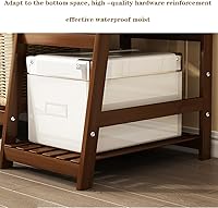 Vista 5 de Perchero con almacenamiento de zapatos, armario de bambú para almacenamiento de ropa, 63.0 x 16.5 x 55.1 in