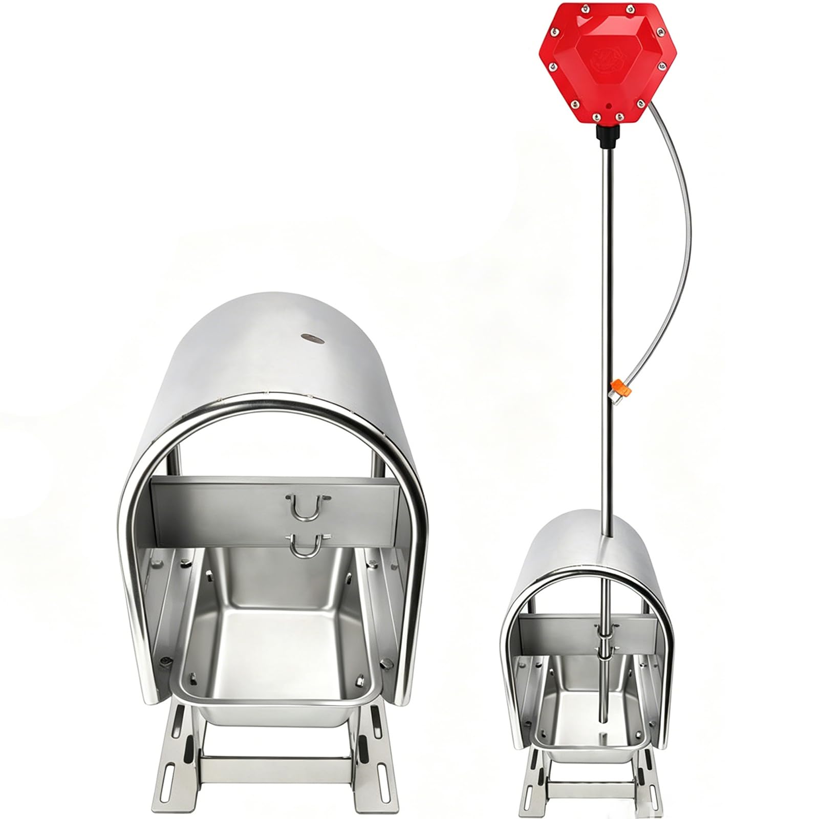 Bebedero AutomáTico para Ganado, Bebedero para Cerdos, Bebedero Vertical Colgante Bebedero Automático para Cerdos De FáCil Instalación para Cerdos Y Otro Ganado Acero Inoxidable 304,Plata