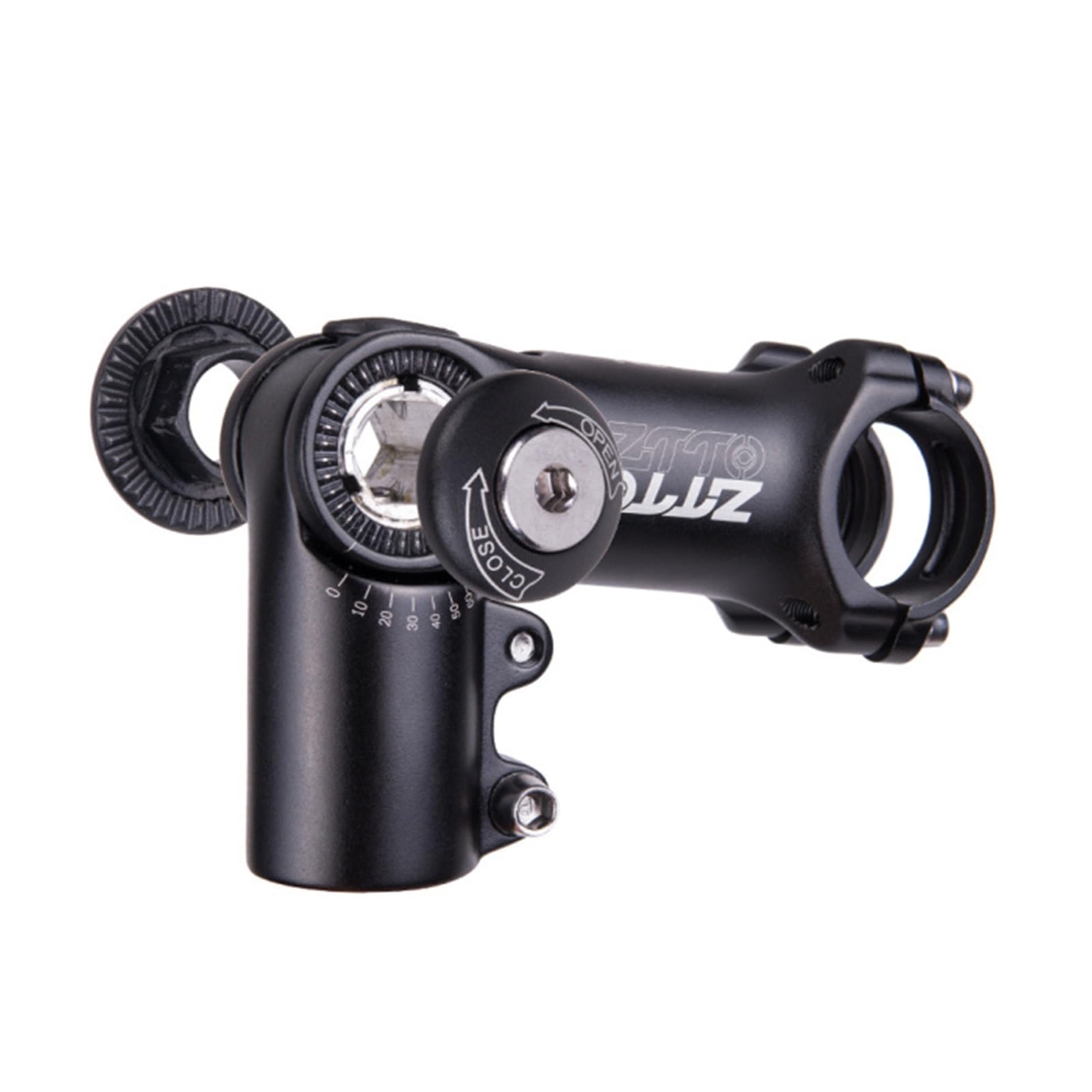 Elevador de Potencia de Bicicleta Ajustable de 0 a 180 Grados, 31,8 mm, ángulo Negativo de 90/110 mm, Potencia elevada Ajustable for Bicicleta de montaña.