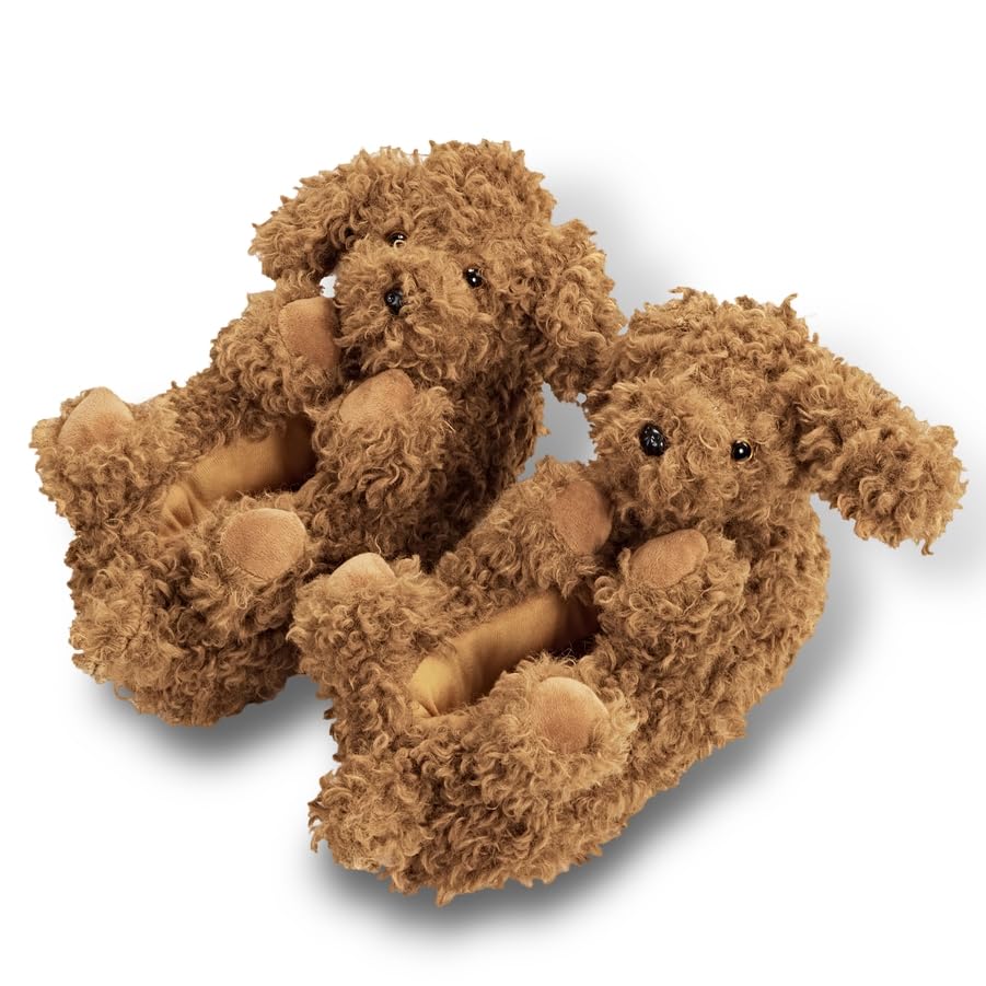 ooohyeah Funny Animal Hug Plush Slippers for Women Novelty Cute Cozy Warm Slippers with Non-Slip Grips