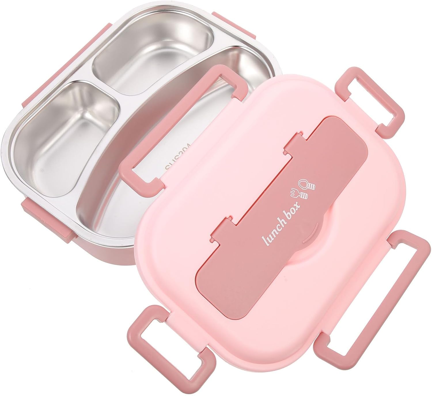 PRETYZOOM Stainless Steel with Compartments Leak Lunch Container for Adults for Work School Gym and Outdoor Activities Stylish and