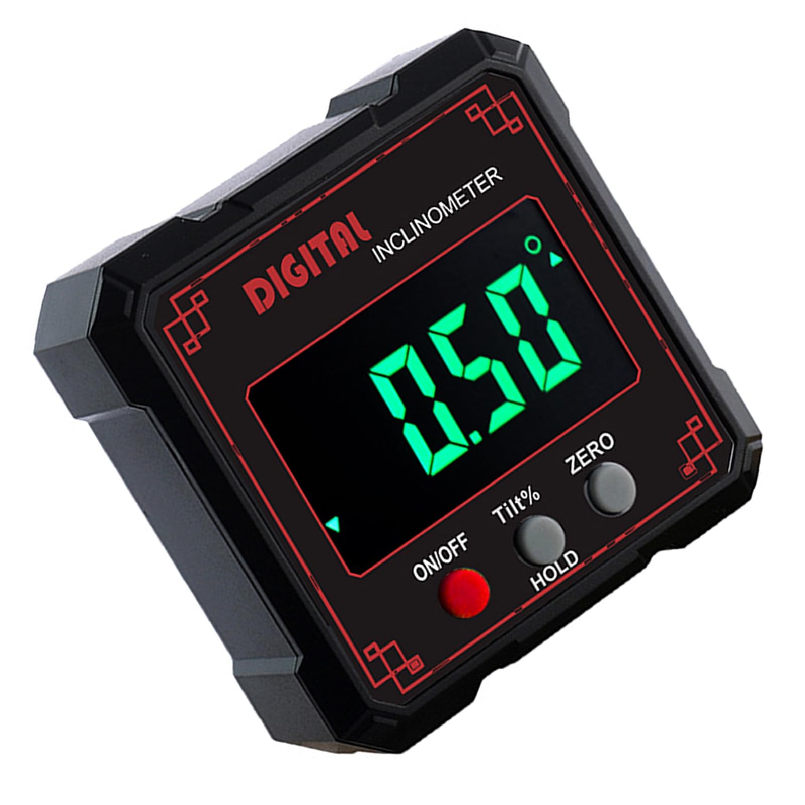 Kalttoy Red Easy Carry Electronic Angles Measurer With High Accuracy & User Friendly Interfaces Digital Angles Gaug For Projects High Precisions Lcd Inclinometer
