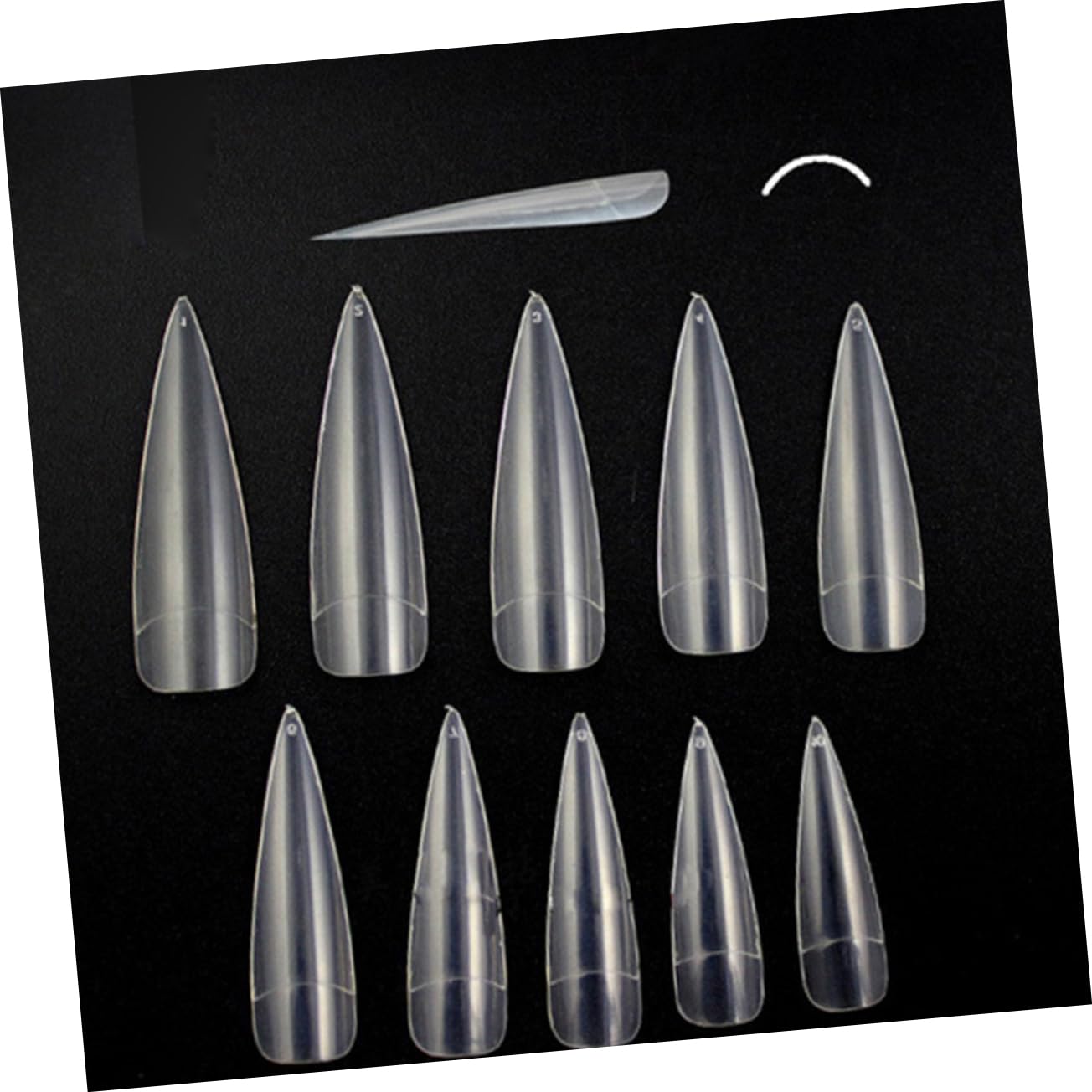 Beavorty 1500stücke Transparente Lange Kunstnägel Für Nagelkunst Halbe Abdeckung Für Nagelsalons Und -projekte Einfach Zu Formen Und Anzuwenden