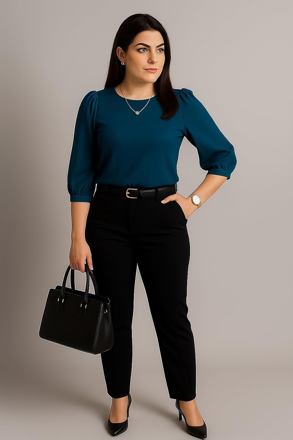 Blusa Social Feminina Manga 3/4 Bufante Camisa Elegante em promoção! Veja a oferta e mais achadinhos de Blusas 7 Hoje é o melhor dia para comprar Blusa Social Feminina Manga 3/4 Bufante Camisa Elegante com aquele preço maroto! Promoção! Aproveite a oferta! 7