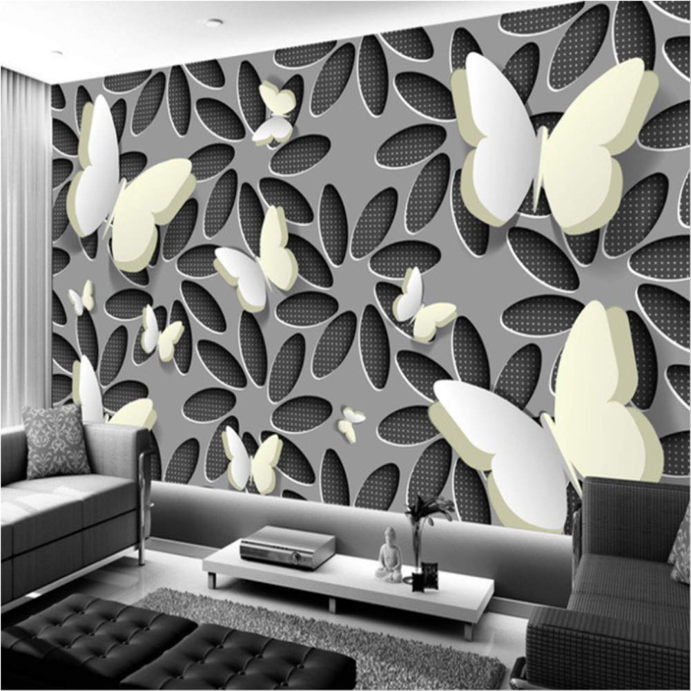 Agrandir son salon avec le fond d'écran fleurs 3D relief abstrait 260x175 cm