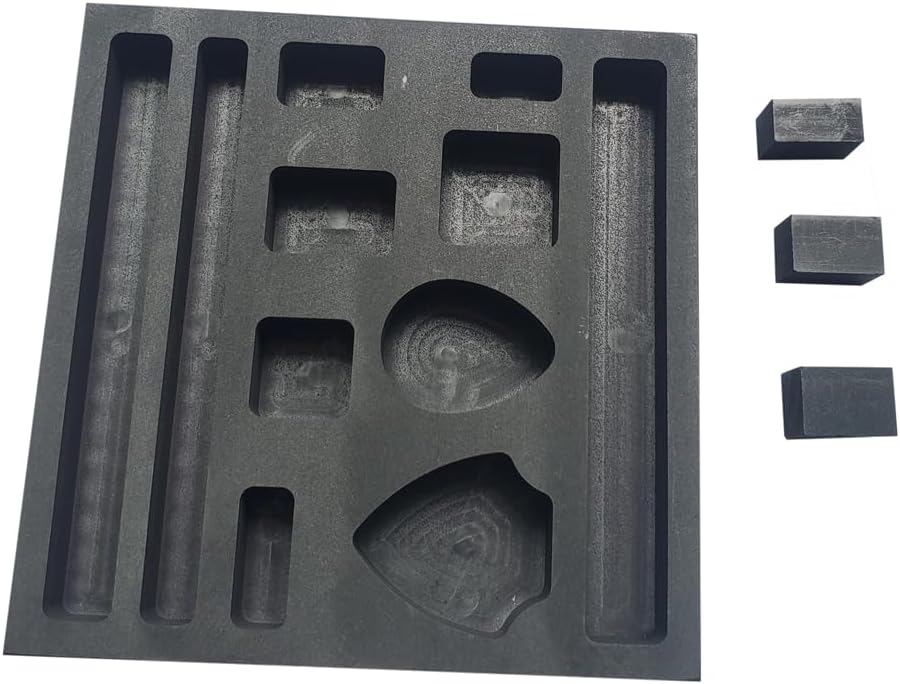 OTOOLWORLD 11 in 1 Graphite Casting Ingot Mold Metal Refining Scrap Bar Shield Water Droplet