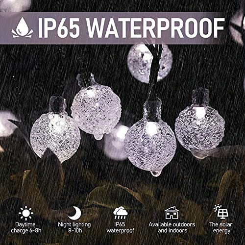 Luces solares LED cadena exterior 7m 50 luces miniatura 2