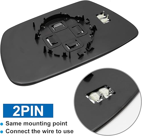 Miniatura 5 de Espejo calefactable de repuesto para Jeep Grand Cherokee 2005 2006 2007 2008 2009 2010, espejo lateral con soporte trasero (derecha)