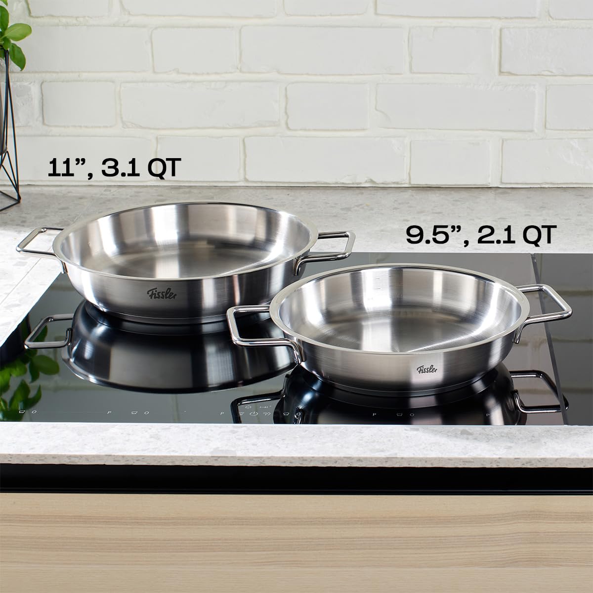 ドイツ製made in Germany Fissler 24cm Fissler Pure Collection Frigideira, 24 cm, aço inoxidável, feito