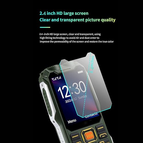 Miniatura 4 de Teléfono resistente 2G, teléfono celular desbloqueado para personas mayoresniños, teléfono móvil para personas mayores con pantalla de 2.6 pulgadas,