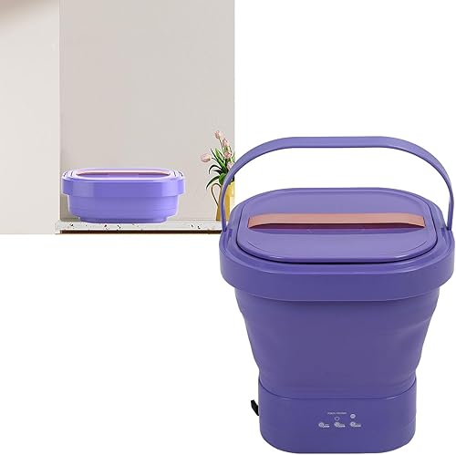 Miniatura 3 de Lavadora portátil de 23 litros, lavadora plegable recargable con secadora giratoria, mini lavadora para ropa interior, pequeñas delicadas, adecuada