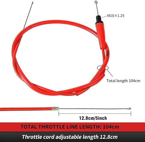 Miniatura 2 de NIBBI Twists - Empuñadura del acelerador, empuñaduras de motocross con cable de acelerador y agarre de manillar para SSR125 Pit Bike, conjunto de