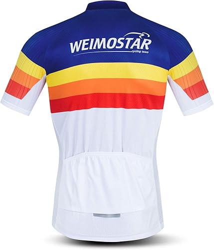 Miniatura 10 de New Pro - Camiseta de ciclismo de manga corta con cremallera completa para hombre EE UU 1cd6086a, A2, Acd6108, Black, Blue Yellow, C Black, C Blue,