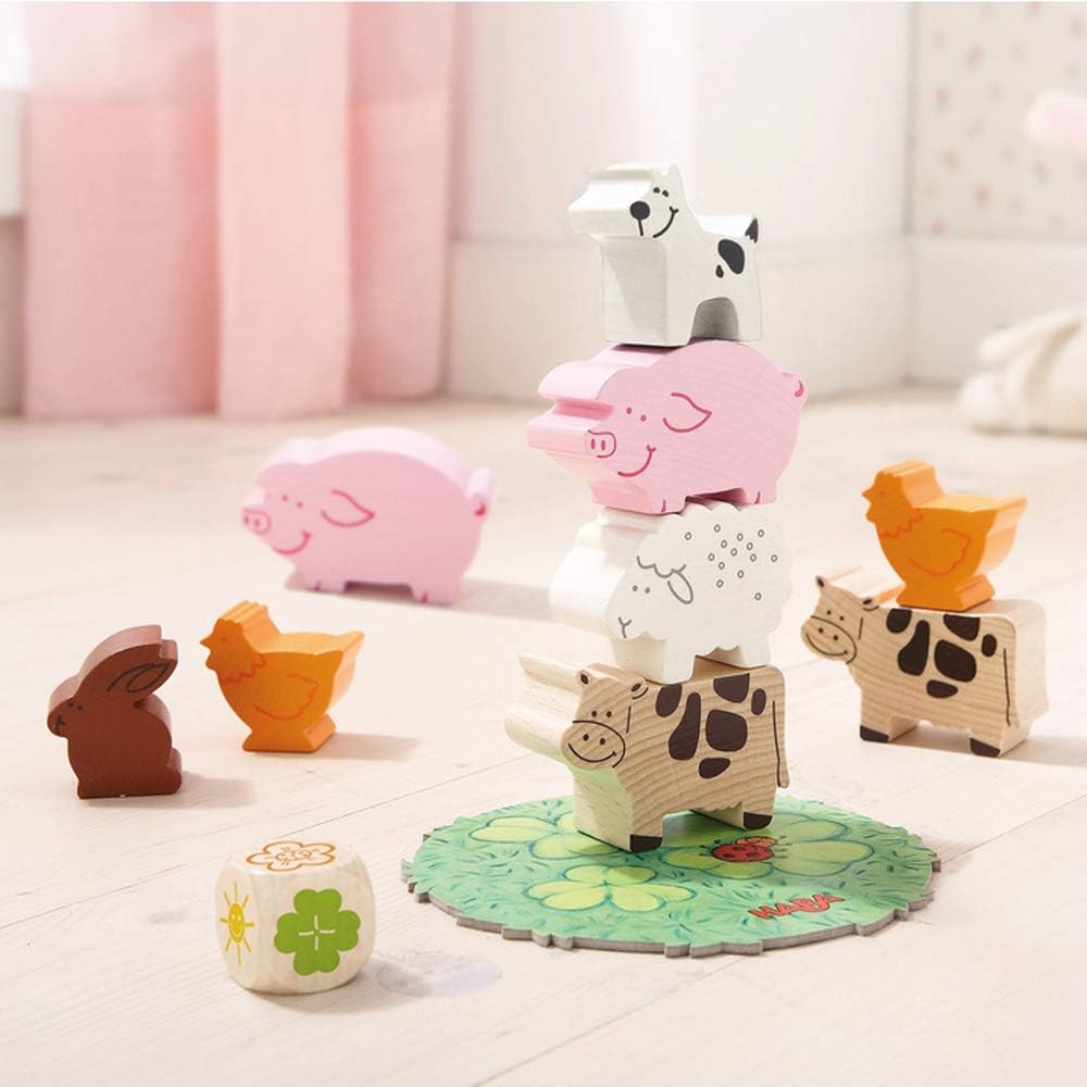 HABA My Very First Games - Animal Upon Animal Wood Stacking Game (Made in Germany)