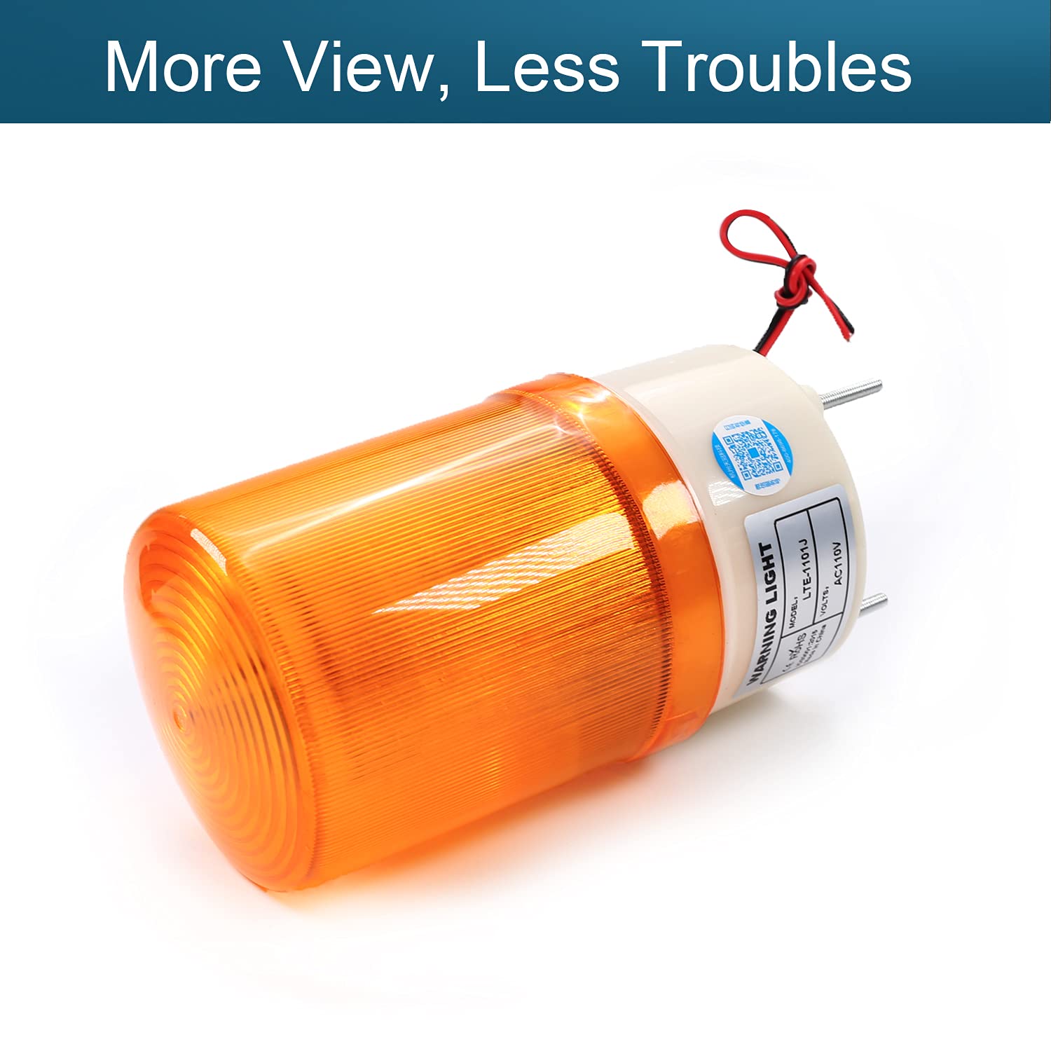 Othmro 1Pcs LTE1101J 110V 1W Warning Light, Industrial Signal Light Tower Lamp, Column LED Alarm Round Tower Light, Indicator Continuous Light, Plastic Electronic Part for Call Light with Sound Yellow : Industrial & Scientific