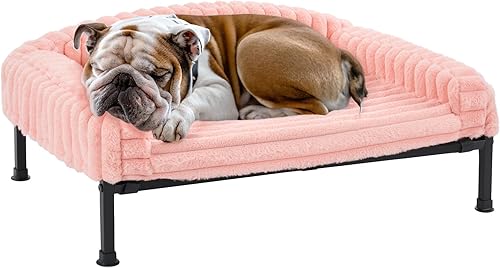 Veehoo Cama elevada para perros con cojín de cojín, cama para perros pequeños, gatos, cama elevada lavable para mascotas con pies antideslizantes