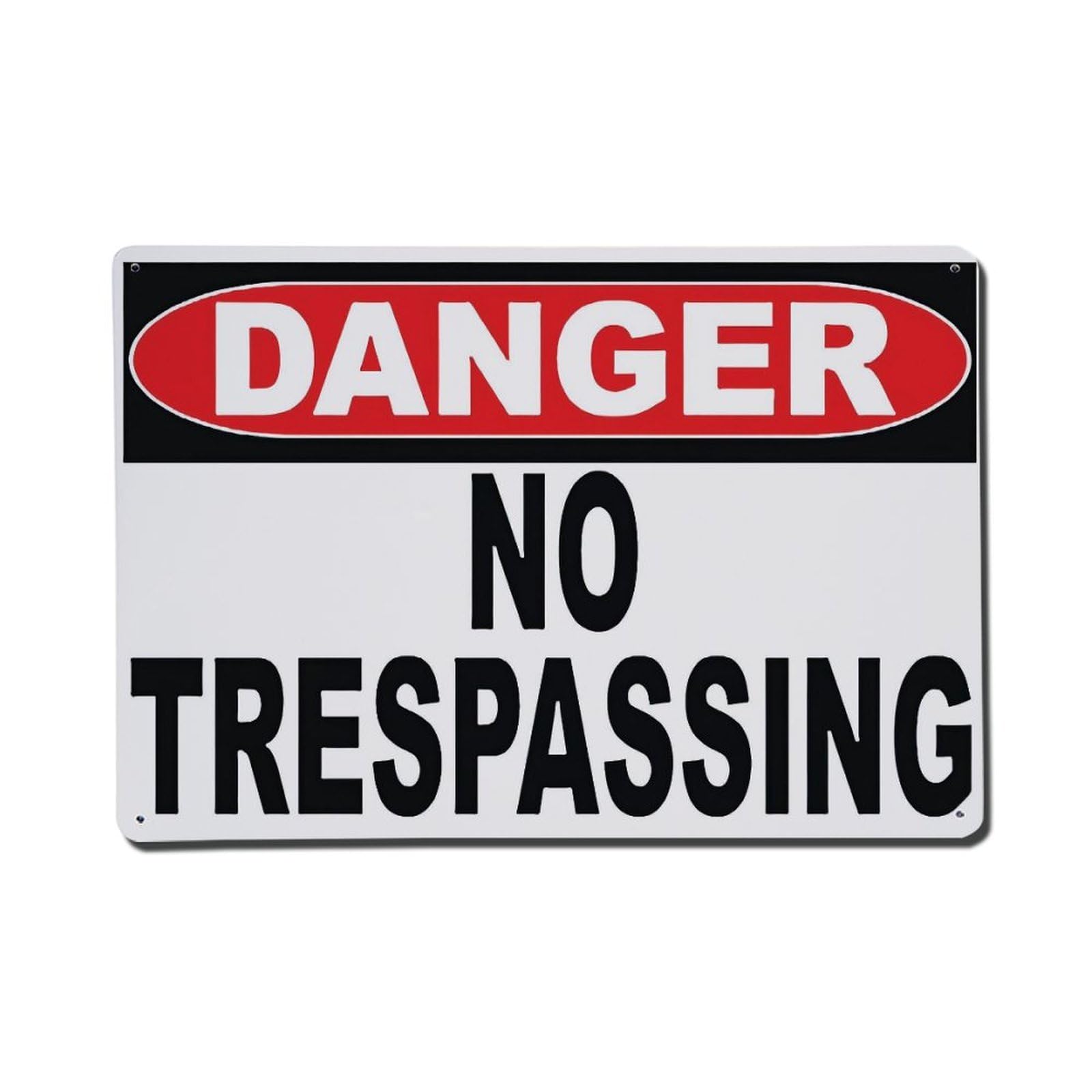 Ldfuieksufg Style Vintage Danger No Trespassing Warning Metal Sign Vintage Aluminium Metal Sign, Retro Wall Decor For Home, Bar, Garage & Farmhouse 20X30cm