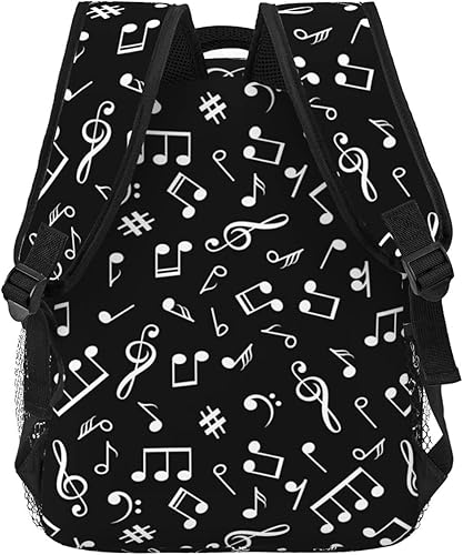 Miniatura 4 de Mochila de notas musicales de piano, mochila de viaje de moda, senderismo, camping, mochila para computadora, mochila para hombres y mujeres,