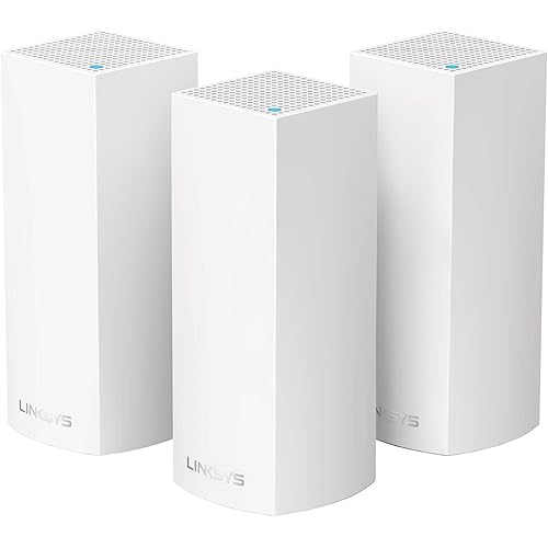 Linksys Velop Mesh Home WiFi System, 6,000 Sq. ft Coverage, 60+ Devices, Speeds up to (AC2200) 2.2Gbps - WHW0303