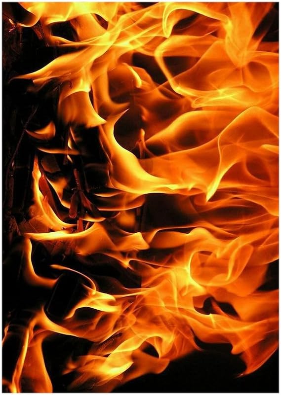Feu Flammes Poster Affiche Papier Murale Pop Art Decoration Interieure Reproduction Peinture Avec Dessin Colore Grandeur 61 X 91 Cm Amazon Fr Cuisine Maison