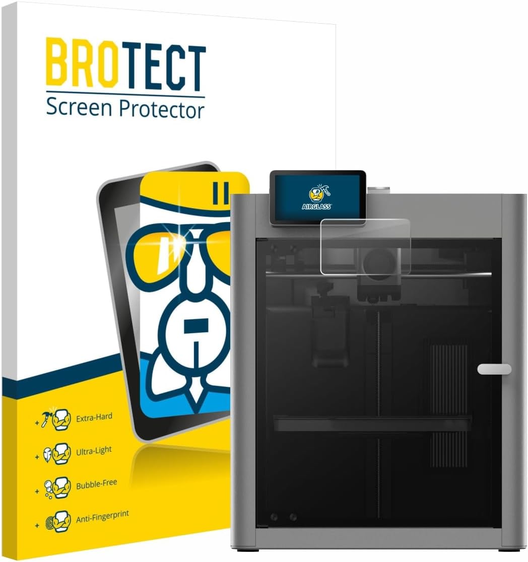 brotect Glass Screen Protector Film Compatible with Bambu Lab P2S 3D Printer - Glass-Foil 9H Protection [Scratch Resistant, High Clarity]