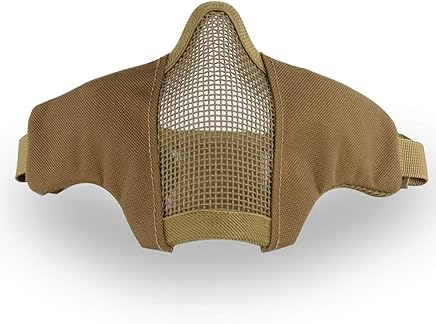 Jinxuny Tactical Airsoft Protective Guard Strike Steel Half Face Mask M?scara de Caza Airsoft Half Lower Face Metal Steel Net M?scara de Malla Tactical Protective Cosplay Halloween M?scara Jinxuny Tactical Airsoft Protective Guard Strike Steel Half Face Mask M?scara de Caza Airsoft Half Lower Face Metal Steel Net M?scara de Malla Tactical Protective Cosplay Halloween M?scara