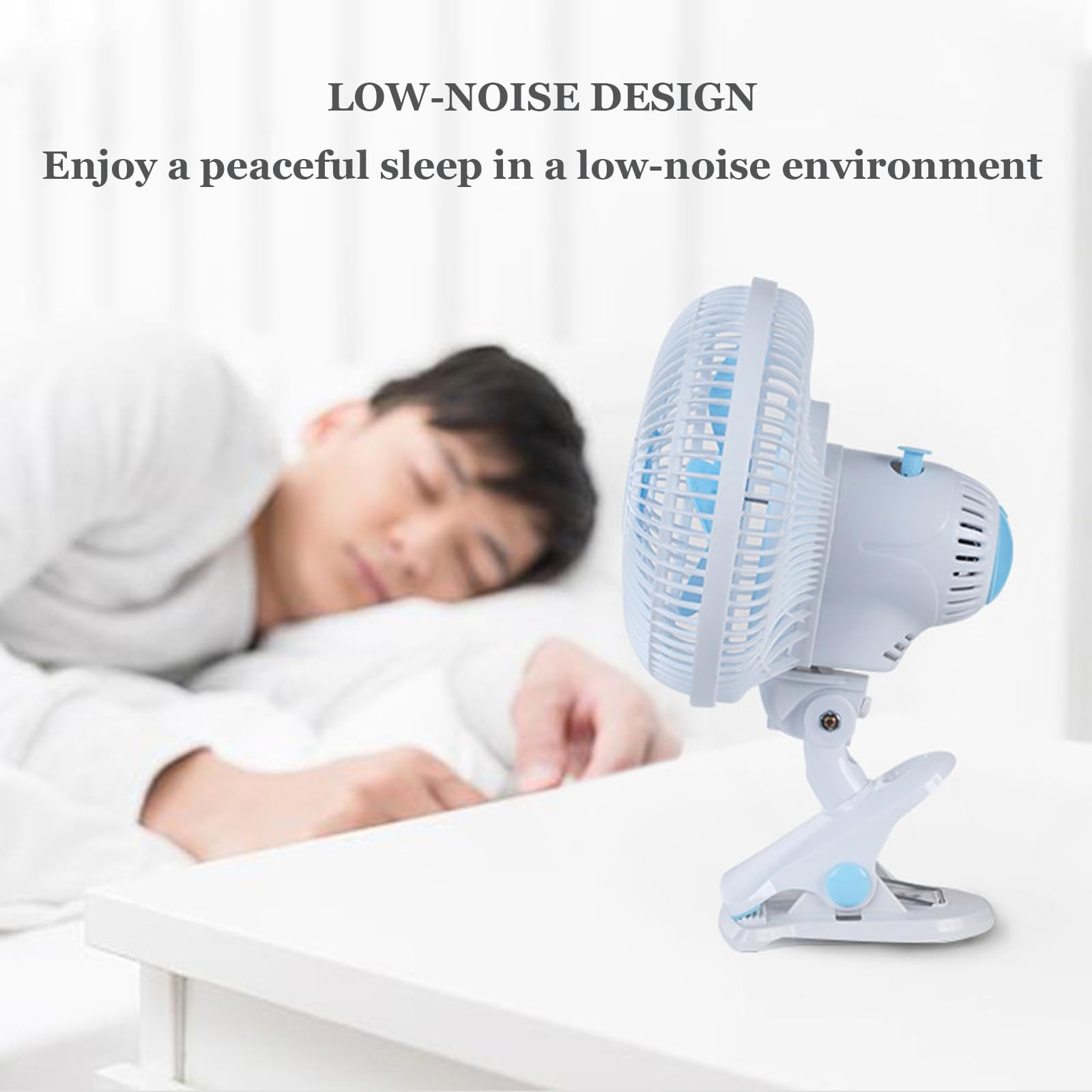 Generico Ventilatore a Clip da 9" –Mini Ventilatore Portatile da scrivania con Morsetto,Ventilatore Portatile con Spina e 2 velocità,Testina Regolabile e Girevole, per casa, Ufficio, Comodino, Cucina |