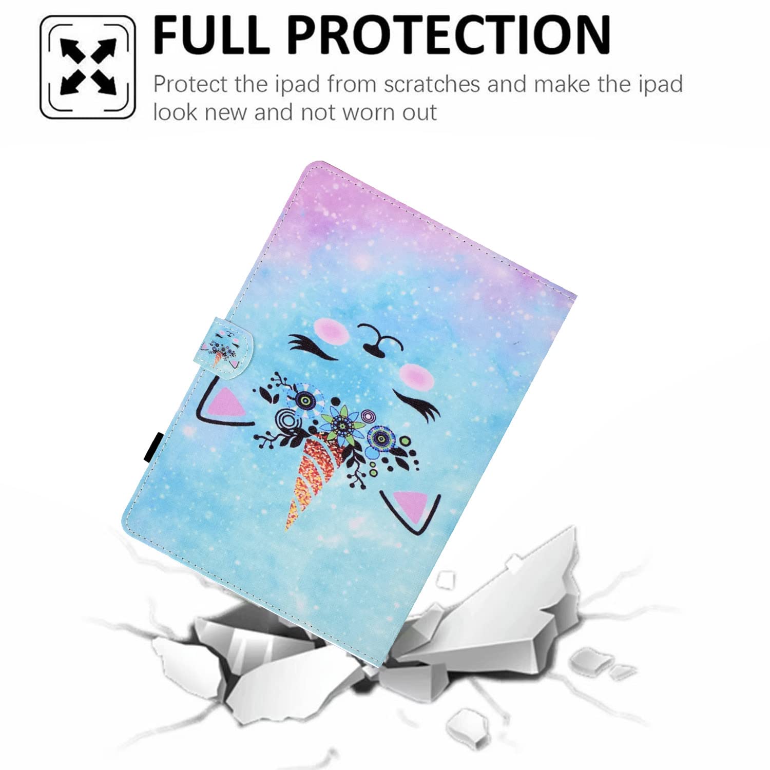 Rostsant Custodia iPad 9/8/7 Generazione, iPad Air 3, iPad Pro 10.5 Custodie in Pelle PU Magnetico Cover per iPad 10.2 Pollici 2019/2020/2021, iPad Air 3/iPad Pro 2017 - Libellula