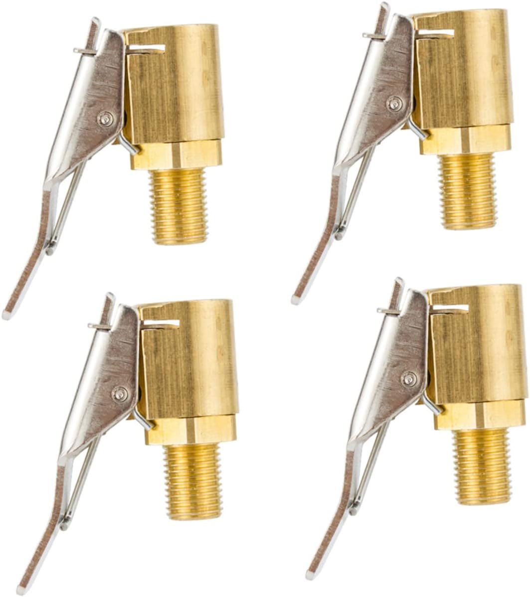 ULTECHNOVO 12pcs Brass Air Chuck Nozzle Adapter for Car Tire Pumps Inflation Fits Hose for Vehicle Tire Maintenance