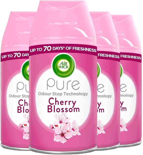 AirWick Air Wick Freshmatic, Cherry Blossom Air Freshener, 250 ml Refill (Pack of 4)