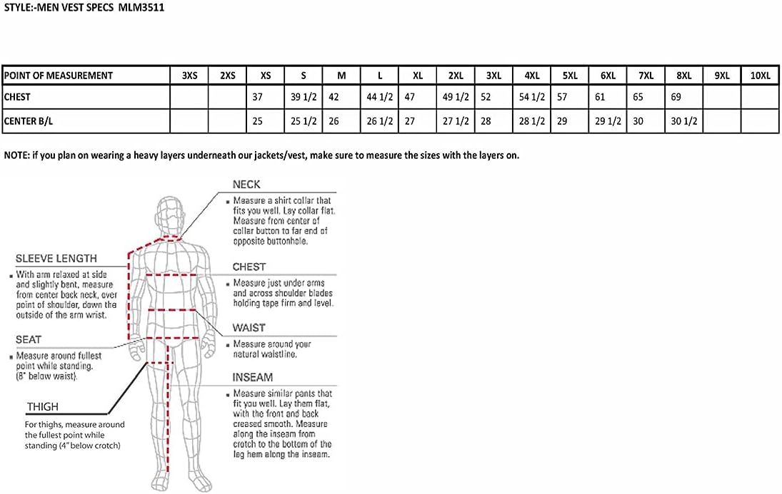 Milwaukee Leather MLM3511 Men's Black Collarless Snap/Zipper Club Style Motorcycle Leather Vest - Image 3