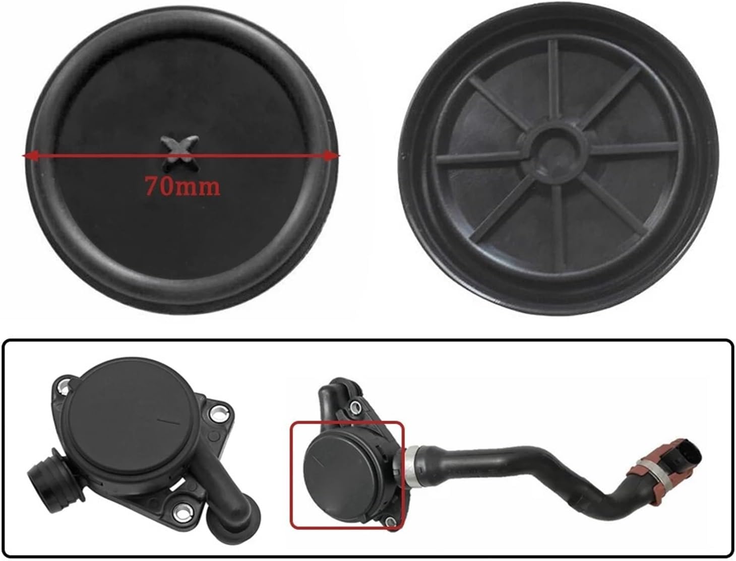 Compatible W164 X164 W221 S320 CDI Engine Oil Separator Crankcase Vent Valve Membrane 6420102091 6420100191 6420100391(10 PCS)