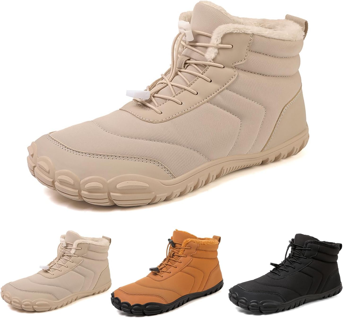 Hike Barefoot Boots for Women Men Winter Shoes Waterproof Zero Drop Shoes Hiking Walking Outdoor Sneakers Casual Ankle Sneakers Wide Toe Box Ankle Booties for Unisex
