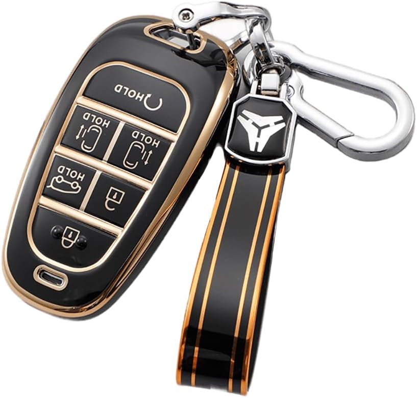 Ontto Car Key Fob Cover Fit For Hyundai Santa Fe Tucson 2022 Nexo NX4 - View #9