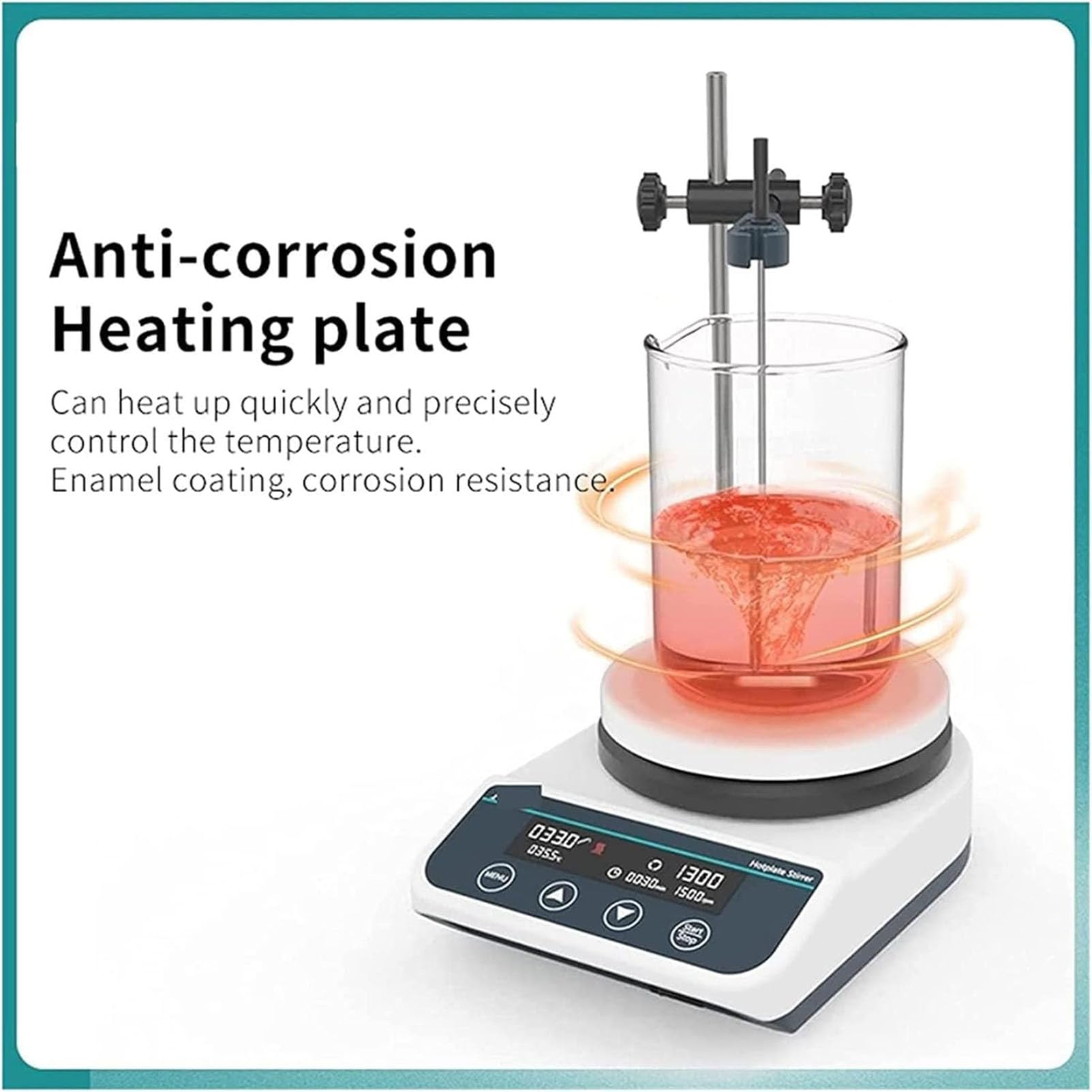Agitador Magnético Digital De Placa Caliente, Agitador De Laboratorio Agitador De Líquido De 3 litros con Pantalla LED, Adecuado para Avance Y Retroceso, para Investigación Y Análisis Químicos