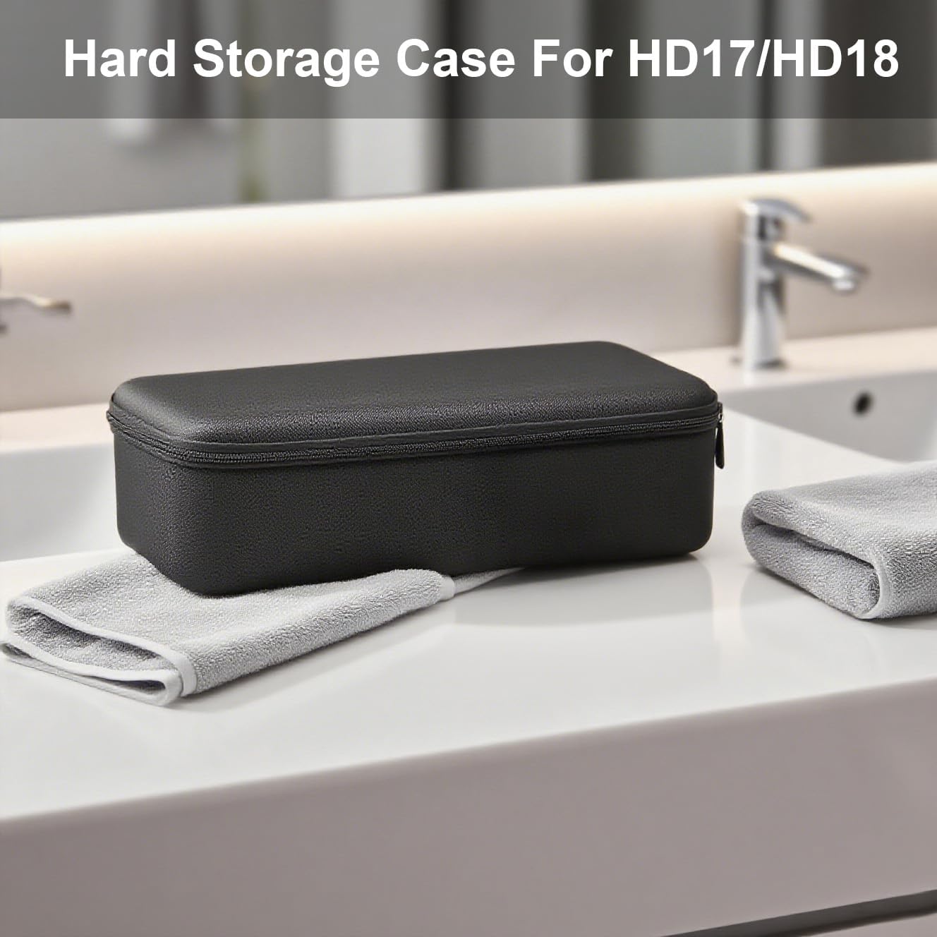 Hard Travel Case Compatible with Dyson Hair Dryer HD17 HD18, EVA Carrying Storage Bag For Supersonic R Hairdryer and Accessories