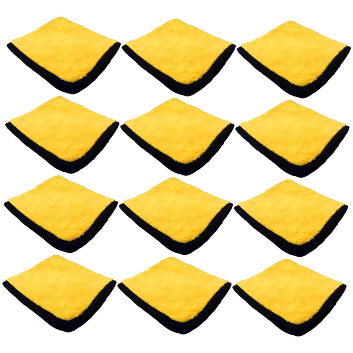 PLAFOPE 12piezas Paños De Microfibra para Coche Toalla De Limpieza Gruesa y Duradero