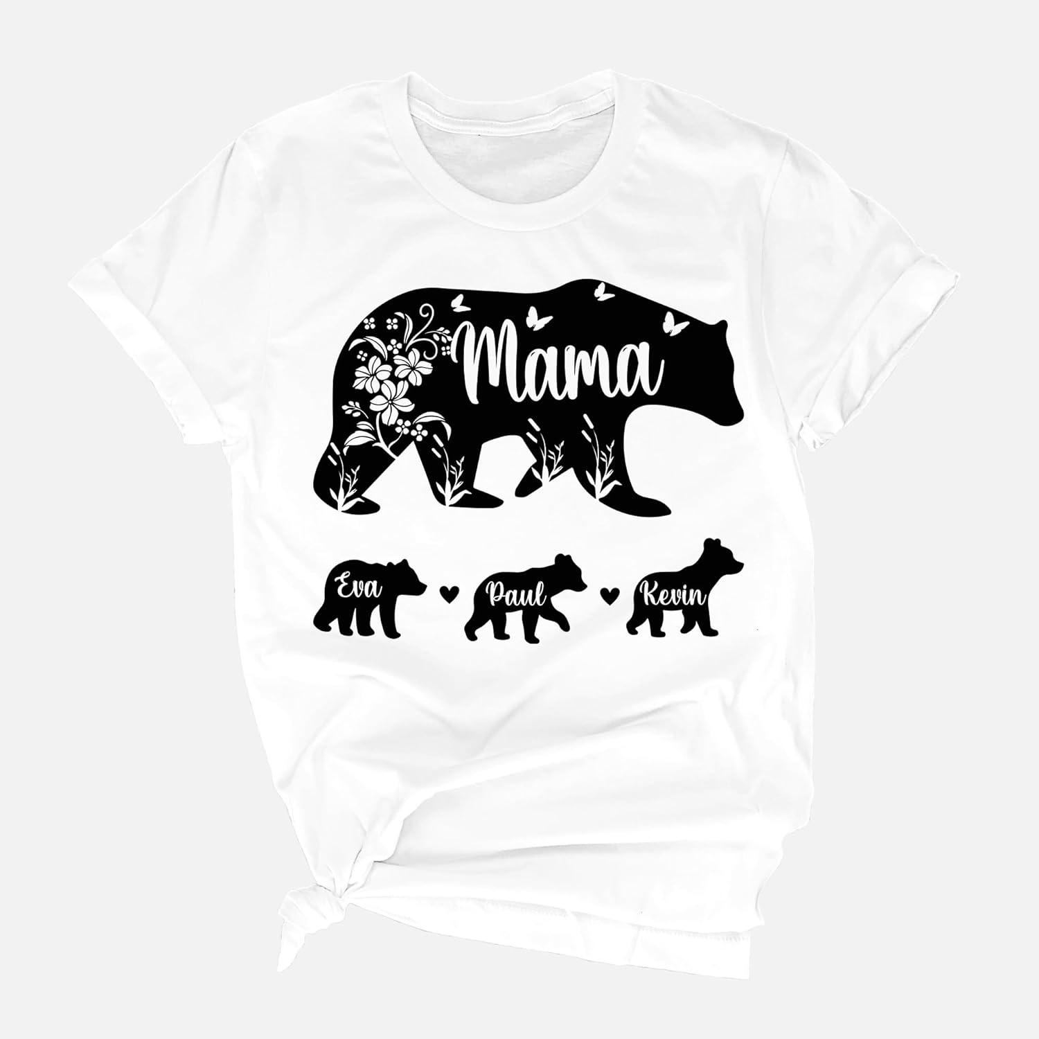 Personalized Mama Bear Shirt, Graphic Mama Bear Valentines Shirt with Kids Names, Customized Mothers Day Wife T-shirt, Custom Anniversary Mama Shirt, Birthday Shirt for Mom, Mother's Day Gift - Image 7