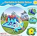 Wesoky Bounce House Water Slide for Kids, 10 in 1 Big Waterslide Inflatable Water Park with Splash Pool Long Slide Sprinkler Blower, Blow up Water Slides Bounce House for Kids Backyard Bouncy Castle