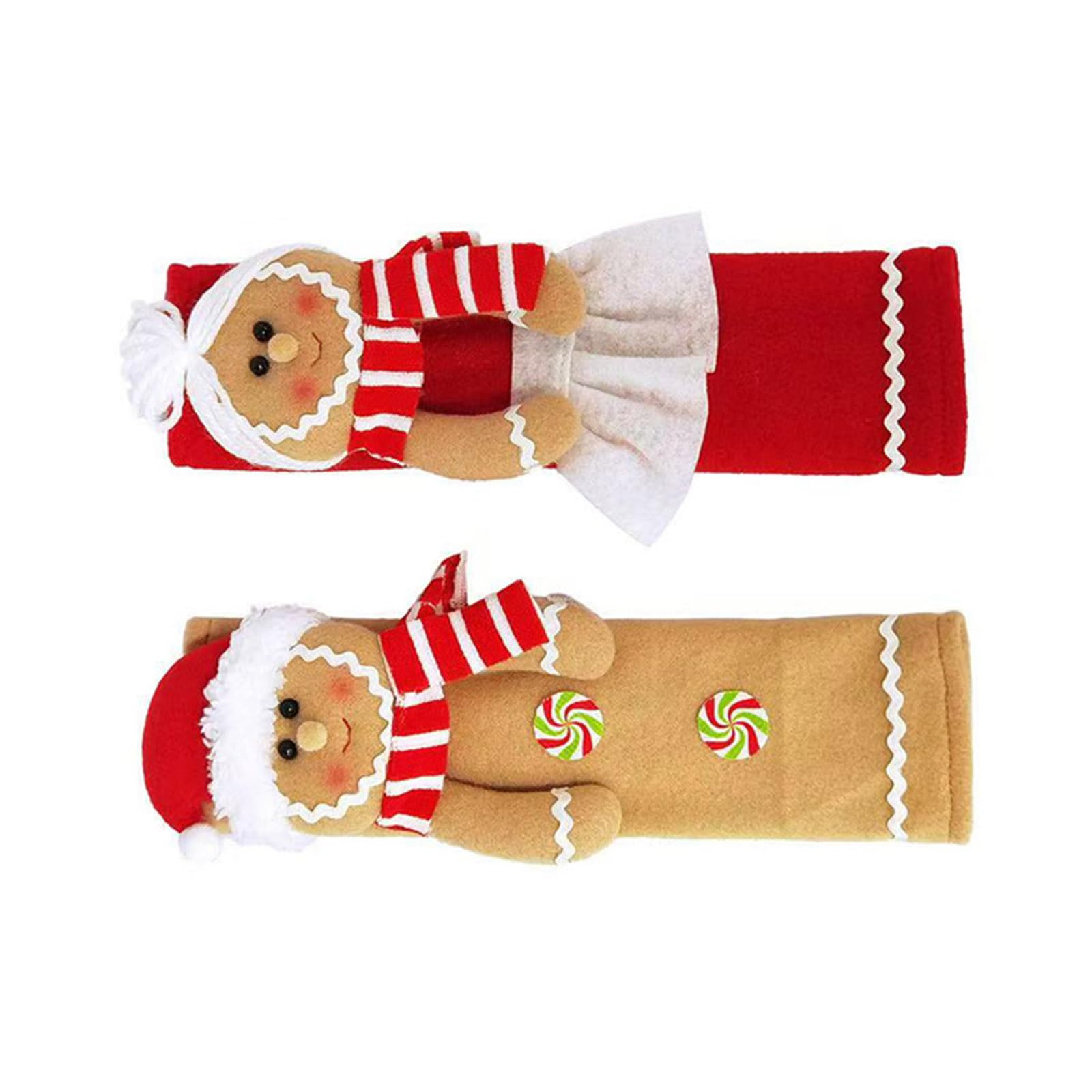 Limtula A Limtul Christmas Refrigerator Door Handle Sleeve Decors Cloth Holiday For Home Decoration Quick Installation Fabric Christmas Decors