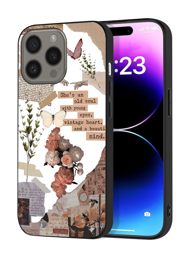 TolwakApple iPhone 15 Pro Protective Case Cover She Is An Old Soul Multicolor 70240103519