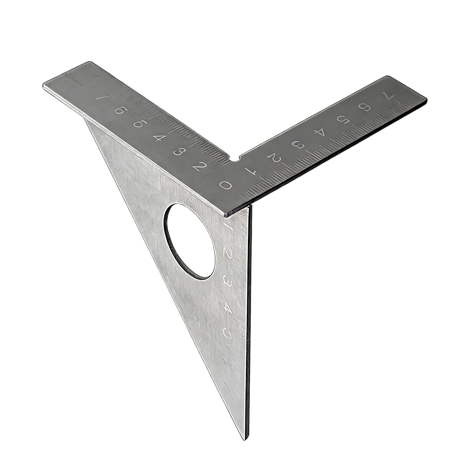 Carpentry Square Hole Scribing Ruler Precisions Woodworking Tool 22.5-90 Degree Measuring Ruler for Woodworking Protractor T Square