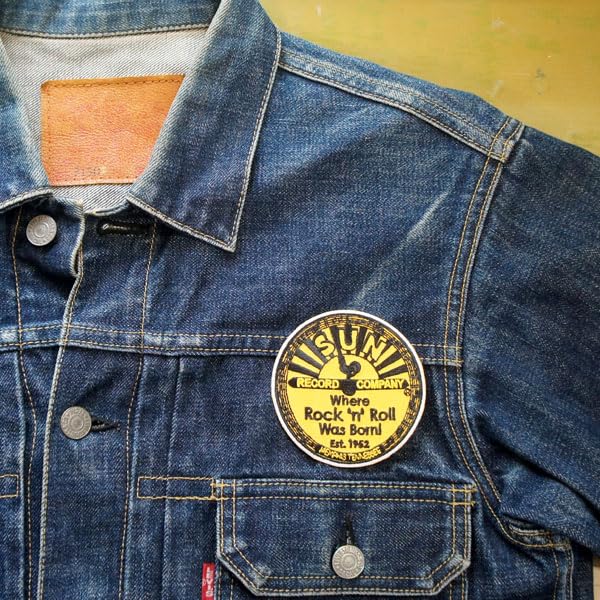 Amazon.co.jp: 刺繍アメカジワッペン【SUN】黄色 音楽 レコード ロック
